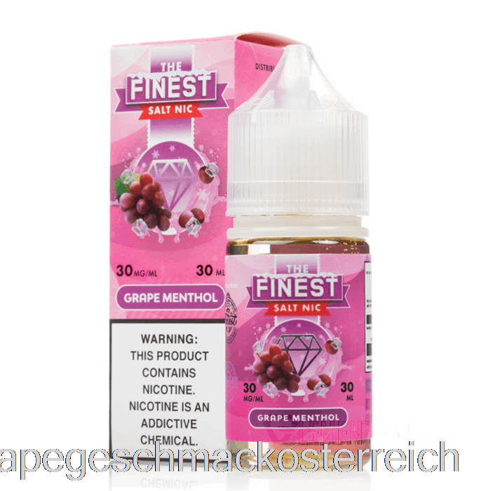 Traubenmenthol – Feinstes Salz – 30 Ml, 30 Mg Vape-Geschmack